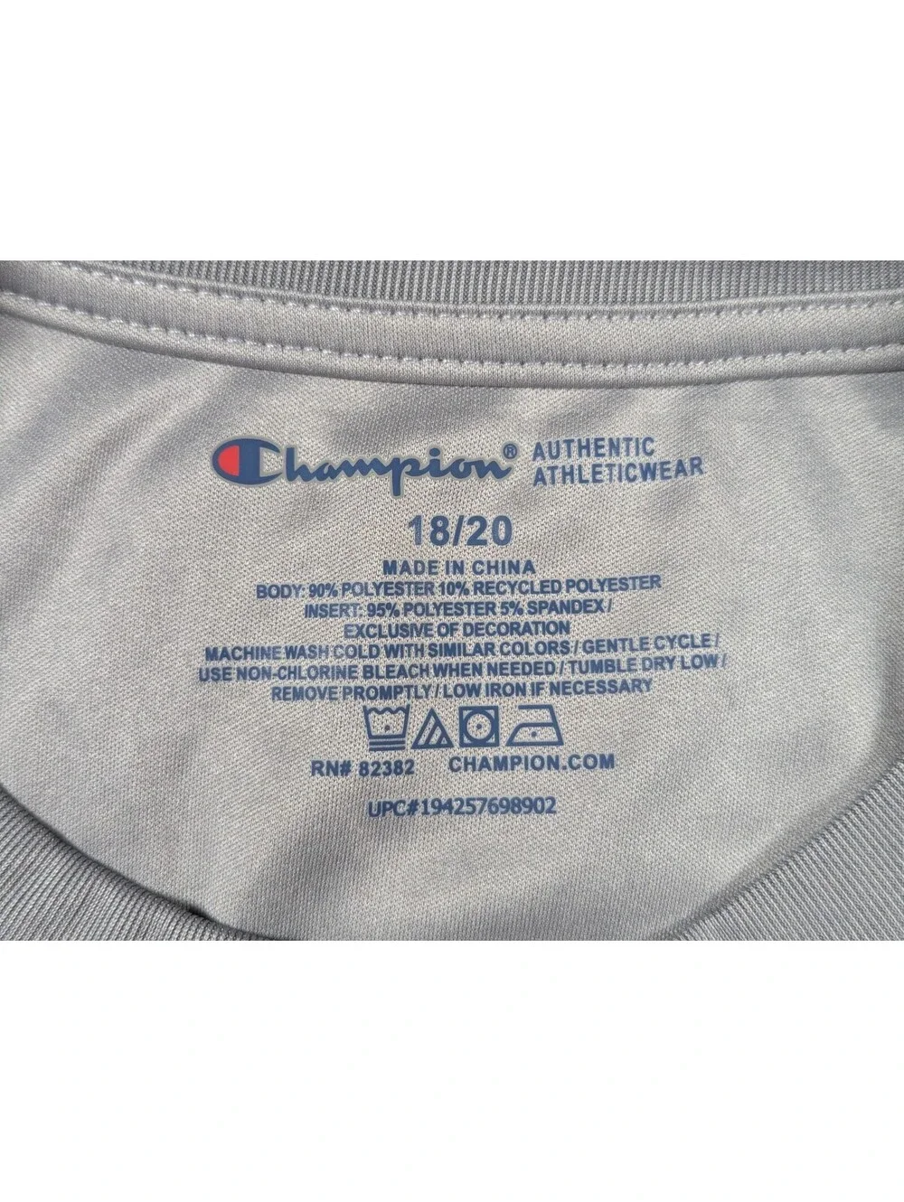 Champion - Logo Boys T-Shirt - Jersey Tee - Athletic - Size: 18/20